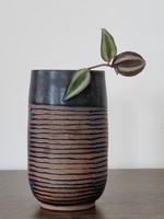 Vintage Scandinavian-style modern stoneware vase