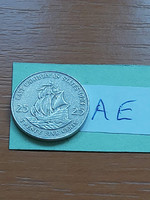 Eastern Caribbean States 25 cents 1994 copper-nickel, ii. Queen Elizabeth #ae