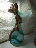 Beautiful pilip ravert art bronze and glass vase, 29 cm high