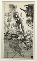 Kondor Béla (1931-1972): Illusztráció, rézkarc a Gyámoltalan hősökhöz, oeuvre katalógus 65/44
