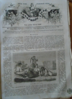 D203451  p344  ARATÁS  -Pihanő aratók Gömör Szepes Sáros -Tisza vidék  -1866-os újság címlapja