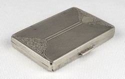 1R596 Régi jelzett kisméretű ezüst cigaretta tárca dózni 65g