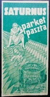 Számolócédula (Saturnus parkettpaszta)