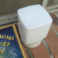 Bauhaus - Art deco mennyezeti/fali lámpa - EKA porcelán aljzat - tejüveg kocka búra
