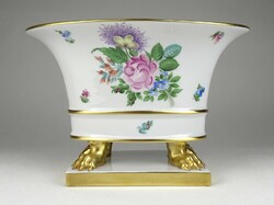 1R611 bouquet de saxe lion's foot porcelain bowl from Herend