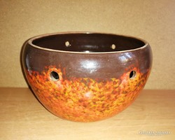 Iparművész kerámia függeszthető kaspó - átm. 22 cm (25/d)