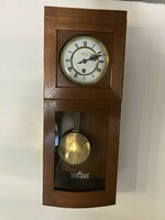 Régi art deco üveges falióra - Brauswetter János órás műve