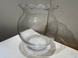 Csipkés szegélyű üveg tartó, 13 x 10 cm-es nagyságú. 4617