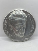 Kontz Antal Petőfi Sándor szignált plakett, 18 cm-es. 5630