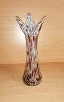Retro szakított üveg váza - 27 cm magas (sz)
