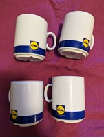 4 db ritka Lidl porcelán bögre