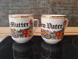 DER LIEBEN MUTTER és FATER  bögre  párban    BOHEMIA