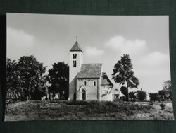 Képeslap, Forte MTI fotó,Filep,Csempeszkopács templom látkép,1974-