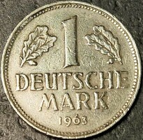 Németország 1 márka, 1963 Verdejel "G" - Karlsruhe