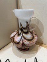 V.B. Vetreria Borgonovo Florence üveg olasz kiöntő, 24 cm-es. 4667