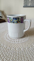 Szép virágos,régi cseh porcelán bögre