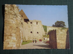 Képeslap, Eger, Dobó István Vármúzeum, Várfal látkép részlet,1980-