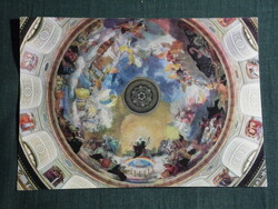 Képeslap, Eger, Bazilika,Főszékesegyház, templom, belső freskó részlet, 1980-