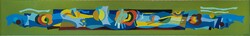 288x50cm! Aczél Ilona (1929 - 2000) Composition 1979 c. auctioned painting ORIGINAL GUARANTEE!!