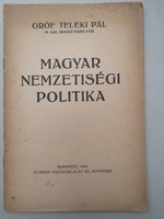 GRÓF TELEKI PÁL - MAGYAR NEMZETISÉGI POLITIKA 1940