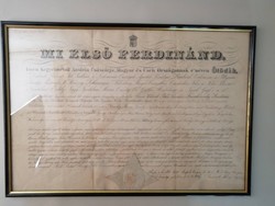 MI ELSŐ FERDINÁND - ÜGYVÉDI OKLEVÉL , LAWYER WARRANT - 1837