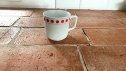 Alföldi porcelán piros pöttyös bögre