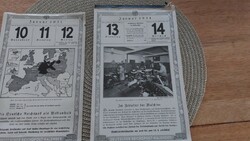 (K) Régi naptár 1931-ből német nyelvű, az első pár lap hiányzik érdekes darab