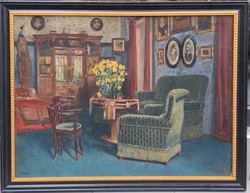 Erdőssy Béla (1871-1928) : Salon in 1924.