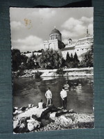 Képeslap, Esztergom, Bazilika, templom, Kisduna részlet,látkép, 1967-