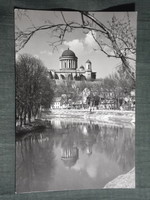 Képeslap, Esztergom, Bazilika, templom, Kisduna részlet,látkép, 1957-