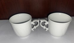 Csodás Hollóházi Hollóháza Manófüles porcelán kávéscsésze 2 db