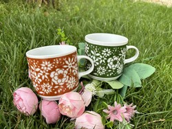 Ritka Alföldi Házgyári  kakaós bögrék bögre falusi paraszti gyűjtői nosztalgia darab