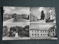 Képeslap,Gödöllő, mozaik,Agrártudományi egyetem,hősi emlékmű,iskola látkép,részlet ,1960-