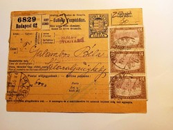 V0457 - Budapest - csomagszállító   1921  - Sátoraljaújhely  - Galambos Béla gyógyszerész -patika
