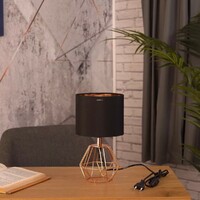 Eglo 'Carlton2' rózsaarany/fekete design asztali lámpa