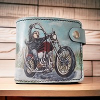 Bőr motoros pénztárca