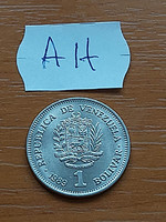 VENEZUELA 1 BOLIVAR 1989 Simón  Bolivar, Nikkellel borított acél   #AH