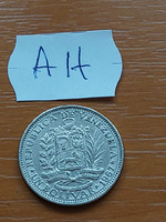 VENEZUELA 1 BOLIVAR 1967 Nikkel, Simón  Bolivar  #AH
