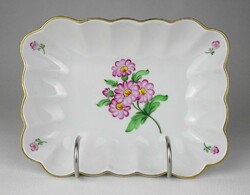 1R997 Régi virágos Herendi porcelán kínáló tálca