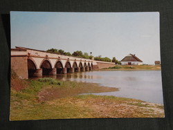 Képeslap, Hortobágy, Kilenclyukú híd látkép,részlet,1979-