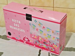 ÚJ! SZÜLINAPI PARTI FILLÉREKÉRT! 52 DARABOS, HERCEGNŐS SZÜLETÉSNAPI PARTI CSOMAG 6 FŐRE