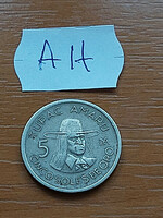 PERU 5 SOL DE ORO 1976 Réz-nikkel, TUPAC AMARU   #AH