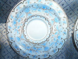 5 db  Antik  kézzel festett Pirkenhammer porcelán kistányér- rendkívűl aprolékos minta