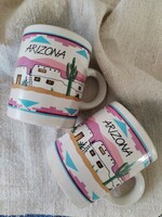 Porcelán kávés csésze  - Ibizai hangulatban / 2 db.