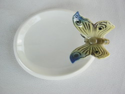 Pillangó lepke díszítéssel porcelán gyűrűtartó tálka
