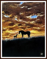 Czinóber - Anya mellett, biztonságban ( 24 x 30, olaj )