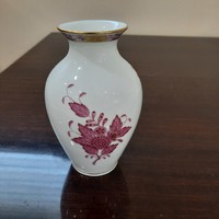 Herendi Purple-Red Apponyi Pattern Porcelain Vase