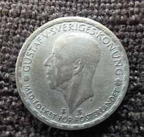 Svéd 1 korona 1946 . Ag ezüst  .