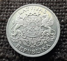 Litvánia  1 lats 1924 . Ag Ezüst  .