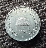 Osztrák  - Magyar  monarchia  . Magyar 10 fillér 1908 KB